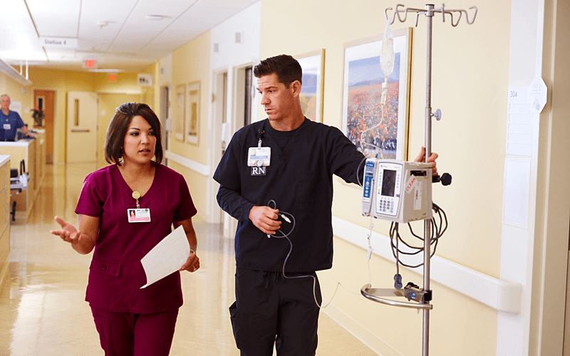 Nurses walking