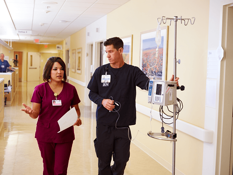 Nurses walking